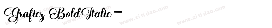 Graficz BoldItalic字体转换